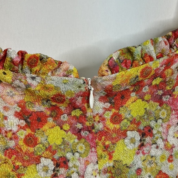 Hutch Anthropologie Selene floral ruffle hem underwire bust midi/maxi dress - Picture 10 of 11